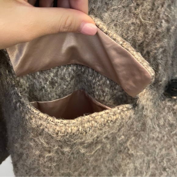 JCREW Italian Wool Car Coat Mushroom Brown and Tan - Picture 5 of 12